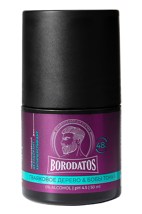 Дезодорант-антиперспирант Borodatos парфюмированный гваяковое дерево/бобы тонка, 50 мл