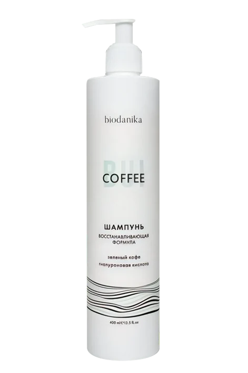 Шампунь для волос восстанавливающий BIODANIKA Bui COFFEE, зеленый кофе, 400 мл