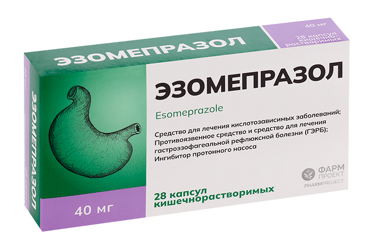 

Эзомепразол, 28 шт, капсулы кишечнорастворимые