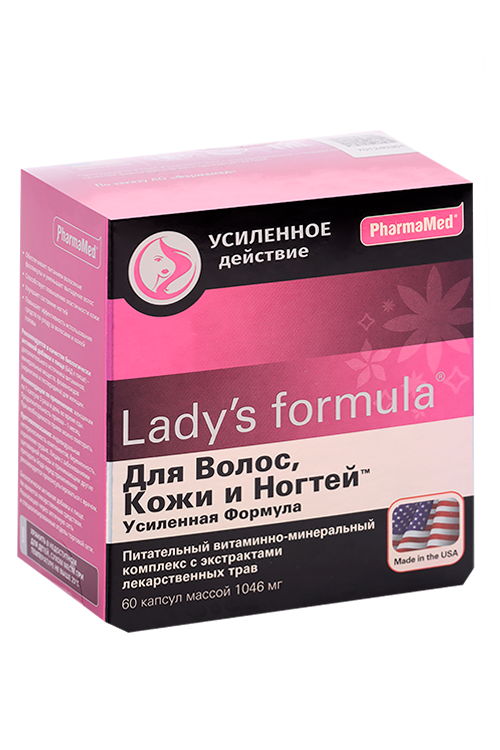 

Для волос, кожи и ногтей усиленная формула Lady's Formula, 1 046 мг, 60 шт, таблетки