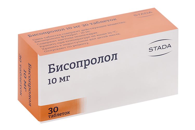

Бисопролол 10 мг, 30 шт, таблетки покрытые пленочной оболочкой