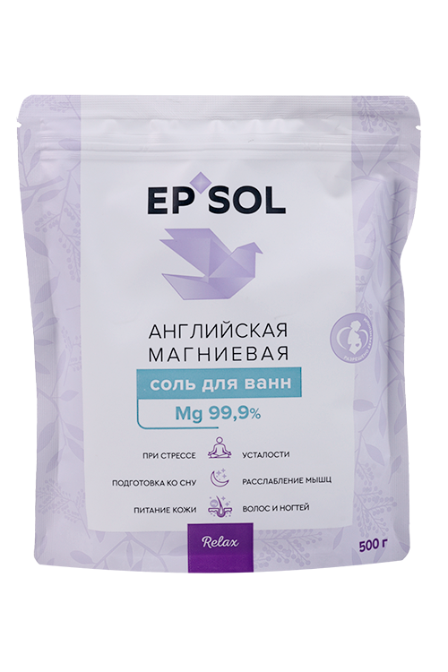 

Соль д/ванн Epsol relax английская магниевая, 500 г
