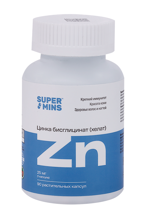

Цинк хелат Supermins, 90 шт, капсулы