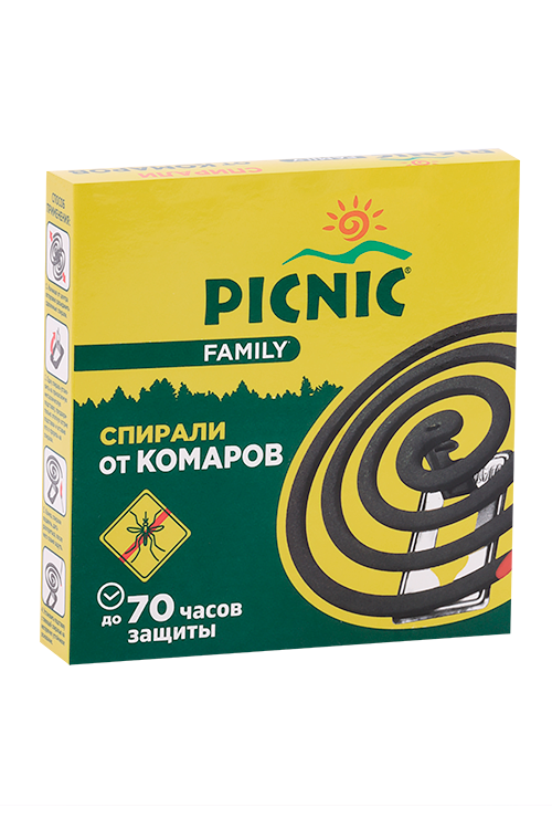 Спирали Пикник Фэмили антикомариные, 10 шт
