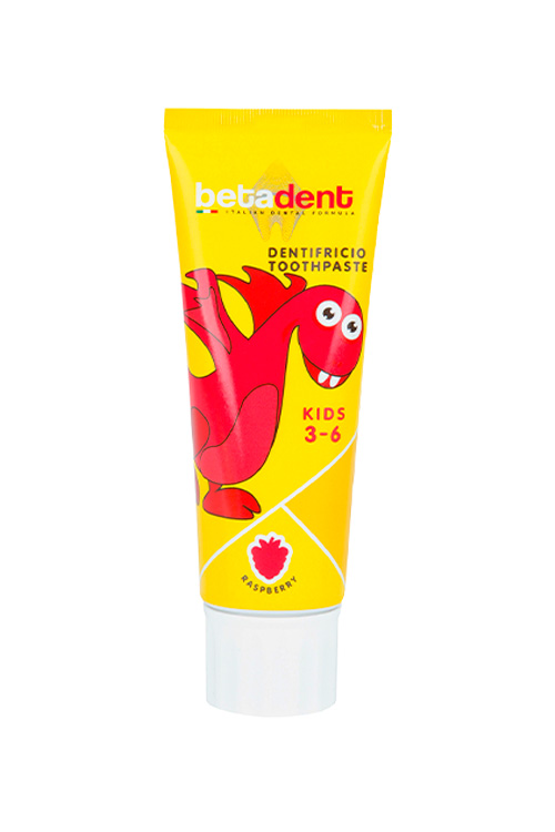 Зубная паста BETADENT Kids 3-6 со вкусом малины,75мл