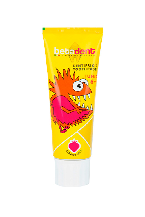 Зубная паста BETADENT Junior 6+ со вкусом земляники, 75мл