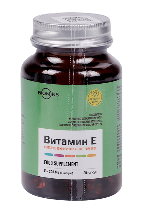 

Витамин Е Biomins комплекс токоферолов/токотриенолов, 60 шт, капсулы