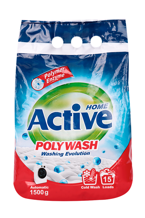 

Порошок ACTIVE д/стирки автомат Poly Wash Polymer Enzyme 1,5 кг