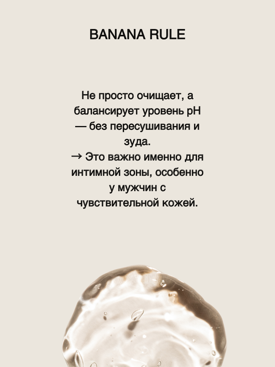 

Гель для интимной гигиены мужской BARBARO Banana Rule, 250 мл.