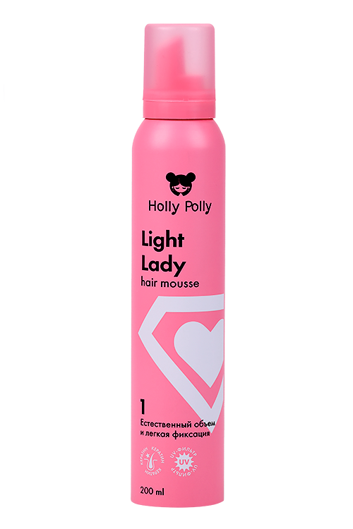 

Мусс д/волос Holly Polly Light Lady Естественный Объем и Легкая Фиксация 200 мл