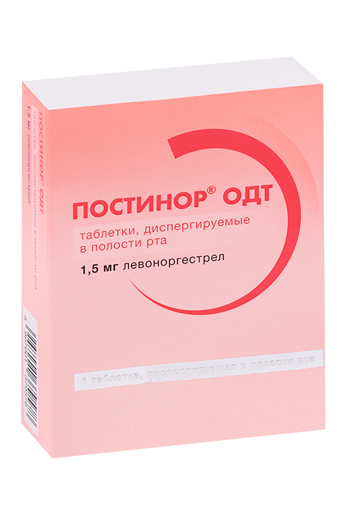 

Постинор ОДТ 1.5 мг, таблетки диспергируемые в полости рта