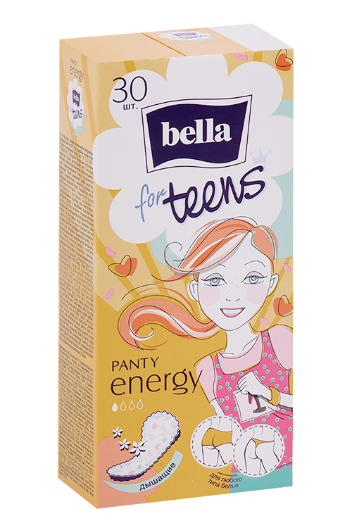 

Салфетки Bella for teens Panty energy deo ежедневные, 30 шт