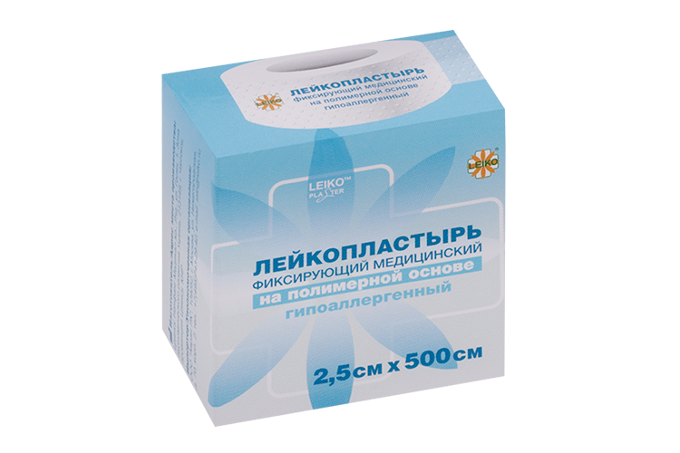 

Лейкопластырь Лейко фиксирующий мед на полимер основе гипоаллергенный 2.5 см х 500 см