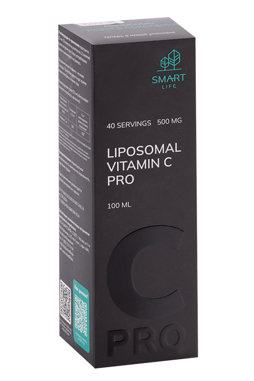 

Липосомальный витамин С Smartlife PRO, 100 мл, (4627159830751)