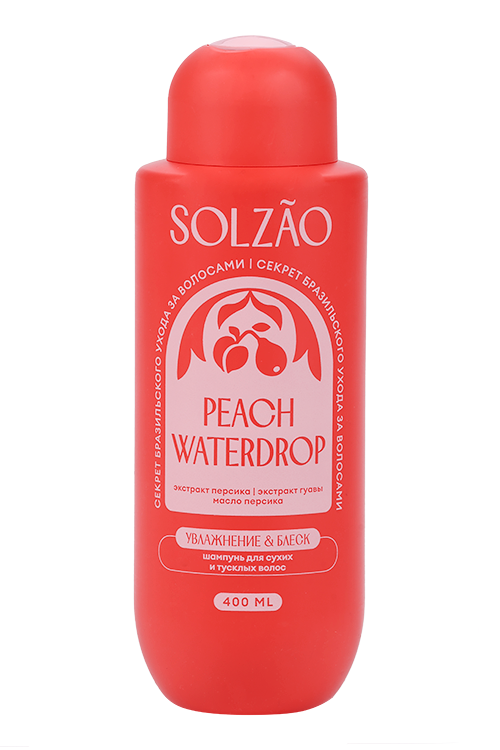

Шампунь д/волос Solzao Peach Waterdrop увлажнение/блеск, 400 мл