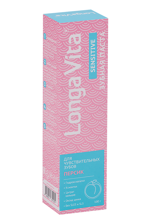

З/паста Longa Vita Sensitive Профилактическая персик, 100 г