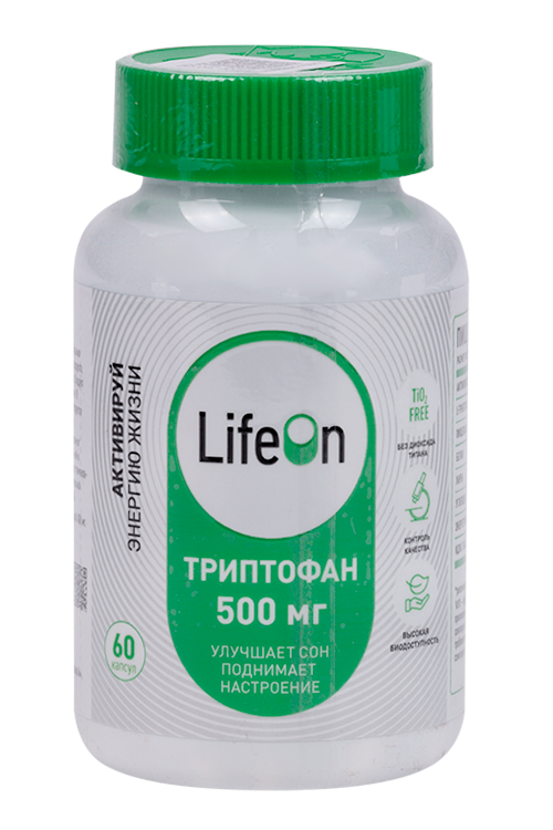 

Триптофан 500 мг LifeOn, 60 шт, капсулы