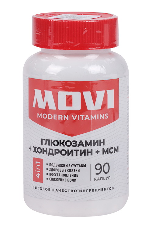 

Глюкозамин Хондроитин+MSM MOVI, 90 шт, капсулы