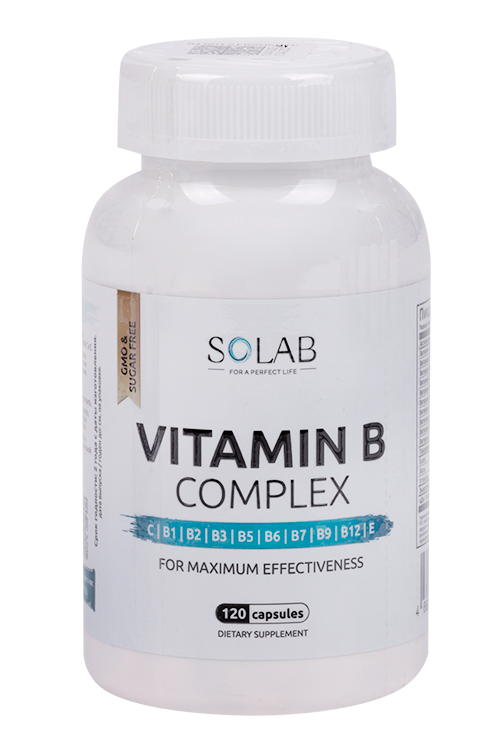 

Витамины группы В Solab, 120 шт, капсулы