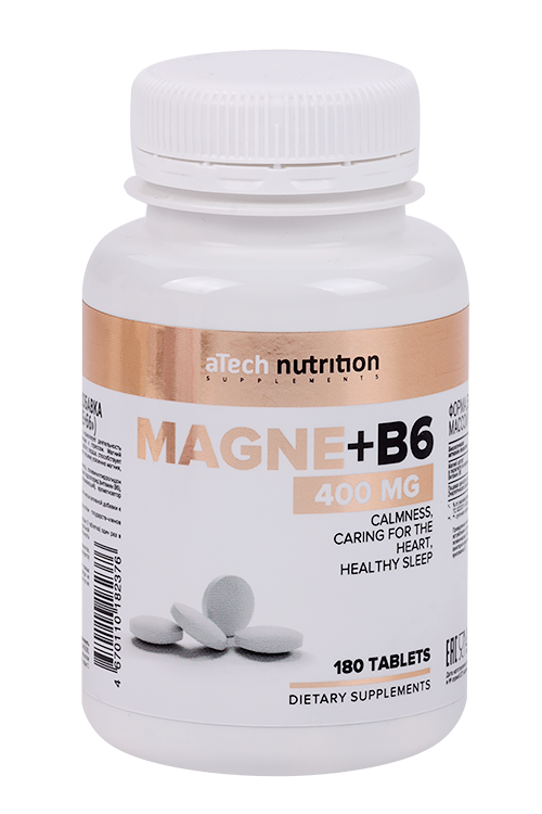 

Магне+B6 aTech Nutrition, 500 мг, 180 шт, таблетки