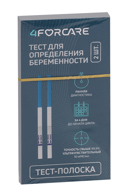 Тест д/опред берем 4FORCARE ультрачувствит 10мМЕ/мл, 2 шт