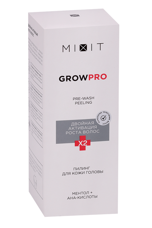 

Пилинг д/кожи головы GROW PRO Pre-Wash Peeling АНА-кислот/ментол/экстракт розмарина и монарды, 150 мл