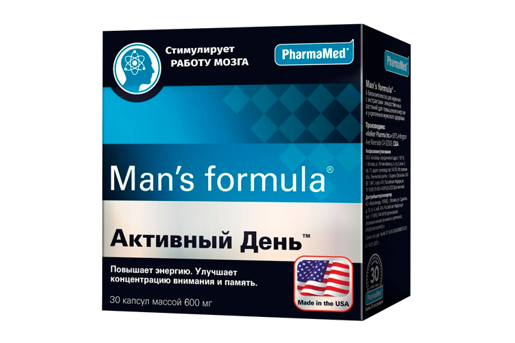 

Менс формула Активный день, 600 мг, 30 шт, капсулы