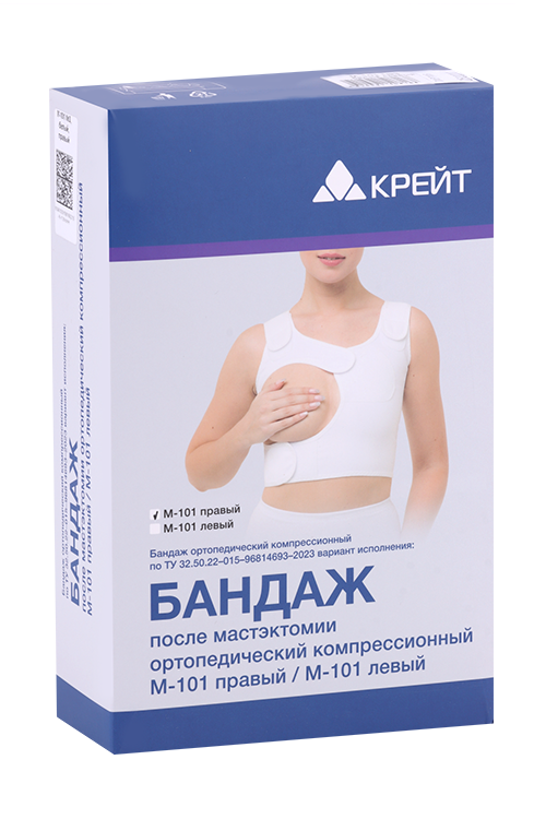 Бандаж Крейт М-101 онкологический после мастэктомии правый белый р 3 1727₽