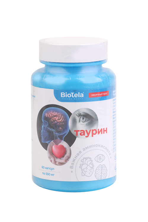 Таурин Biotela, 550 мг, 60 шт, капсулы