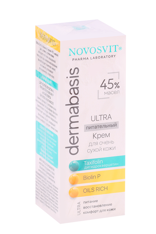 Крем Novosvit Dermabasis Ultra питательный 45% масел д/очень сухой кожи, 50 мл