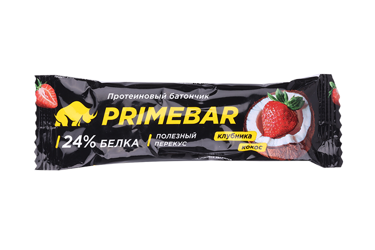 Батончик протеиновый Prime Kraft PRIMEBAR клубника/кокос