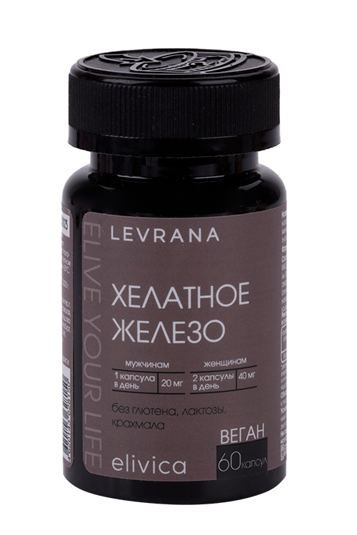 

Хелатное железо elivica, 60 шт, капсулы