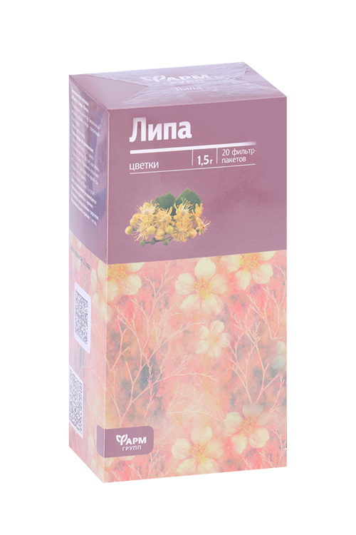 Липа цветки Фармгрупп, 1,5 г, 20 шт, ф/п