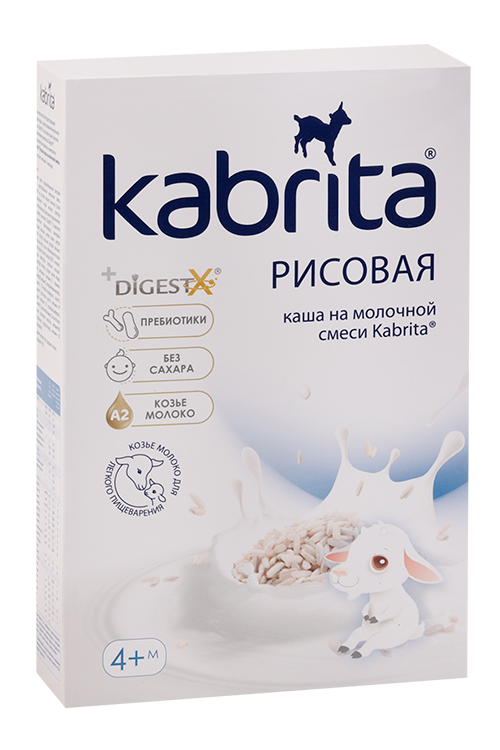 

Каша Kabrita рисовая на козьем молочке (с 4 мес), 180 г