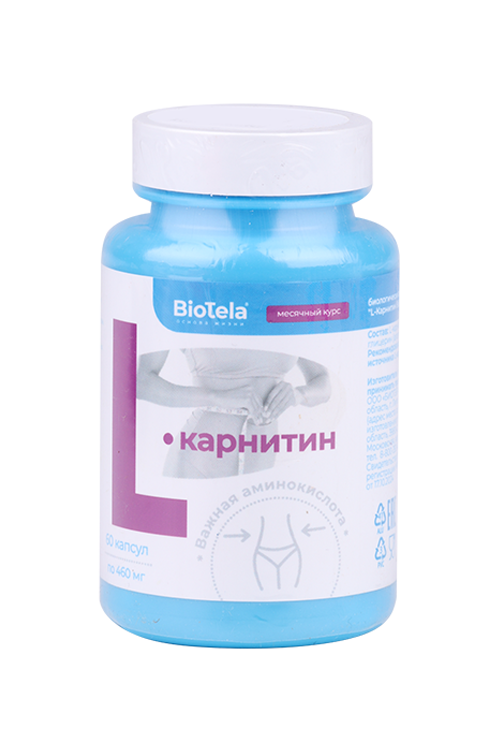 L-Карнитин Biotela, 460 мг, 60 шт, капсулы