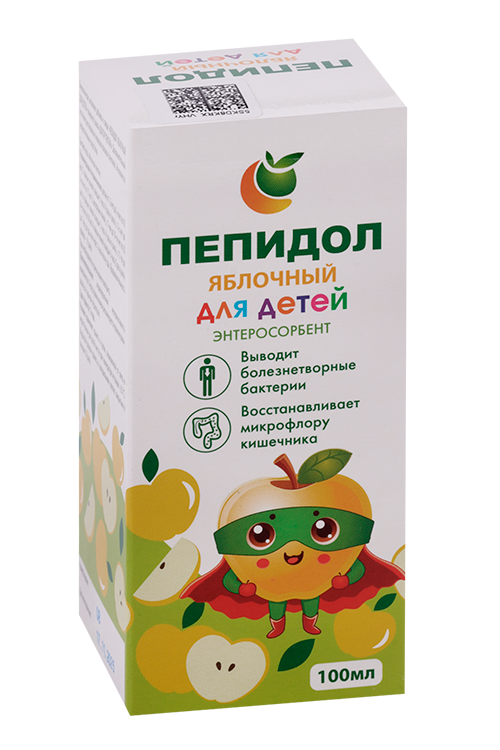 Пепидол Яблочный д/детей, 100 мл