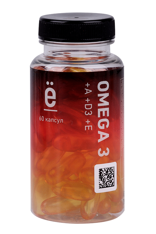 

Омега-3+A+D3+E Ёбатон, 60 шт, капсулы