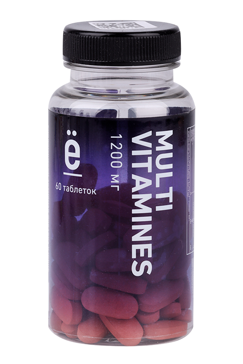 Мультивитамины Ёбатон, 1 200 мг, 60 шт, таблетки