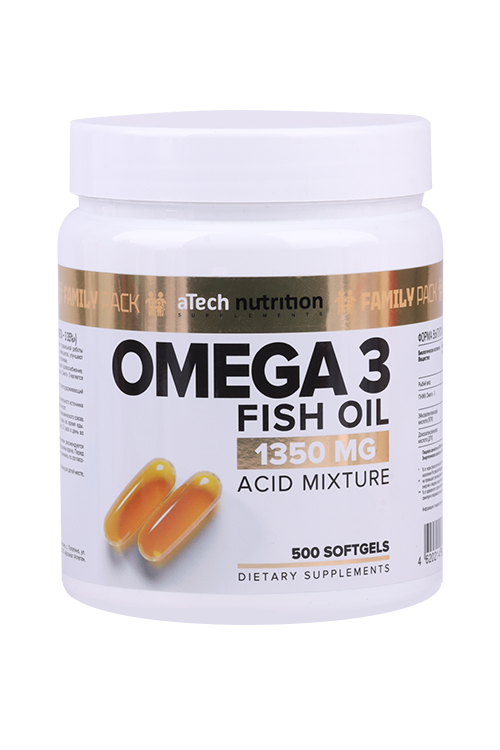 Омега-3 35% aTech Nutrition, 1 350 мг, 500 шт, капсулы