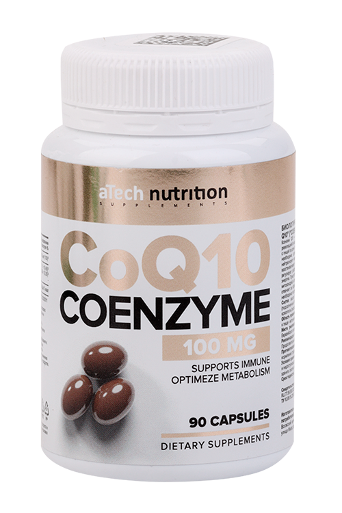 Коэнзим Q10 100 мг aTech Nutrition, 700 мг, 90 шт, капсулы
