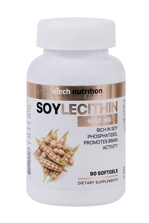 Добавка aTech nutrition Лецитин соевый, 1 350 мг, 90 шт, капсулы