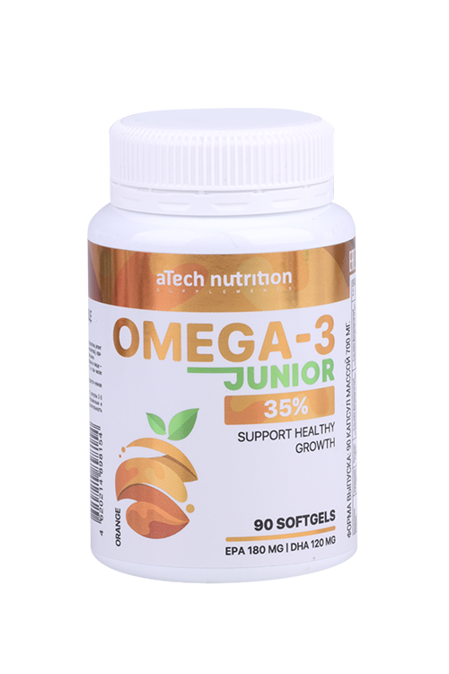 Омега 3 35% aTech Nutrition апельсин, 700 мг, 90 шт, капсулы