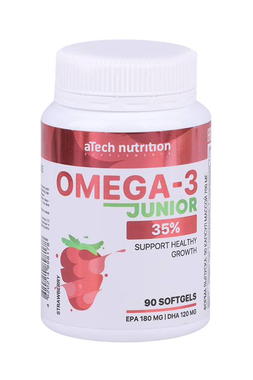 Омега 3 35% aTech Nutrition клубника, 700 мг, 90 шт, капсулы