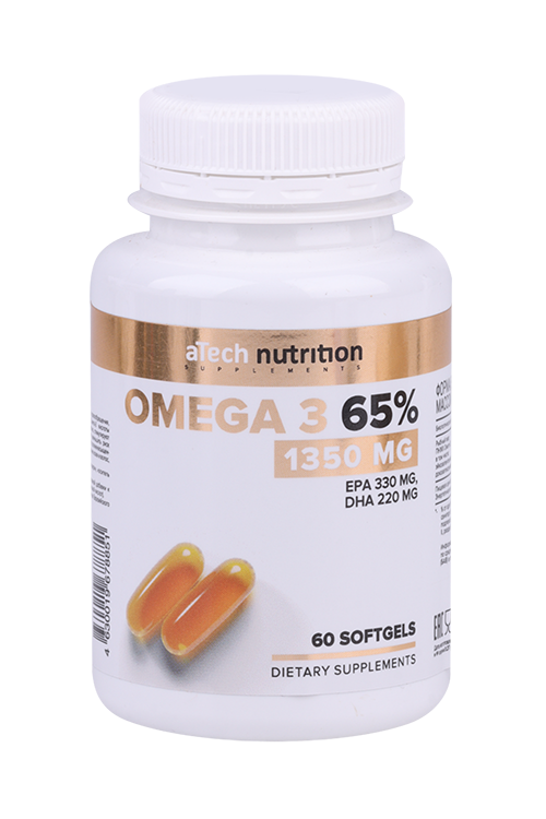 Омега 3 aTech Nutrition, 1 350 мг, 60 шт, капсулы