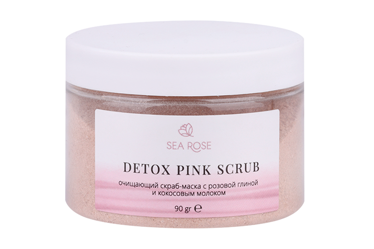 

Скраб-маска Floresan SEA ROSE DETOX PINK SCRUB очищ с розов глиной и кокос молоком, 90 г