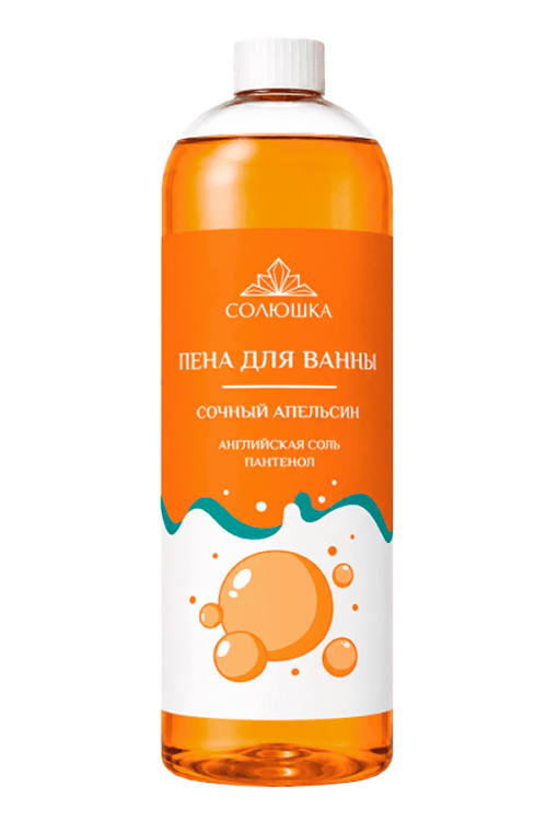 Пена Солюшка д/ванны Сочный апельсин, 1 л