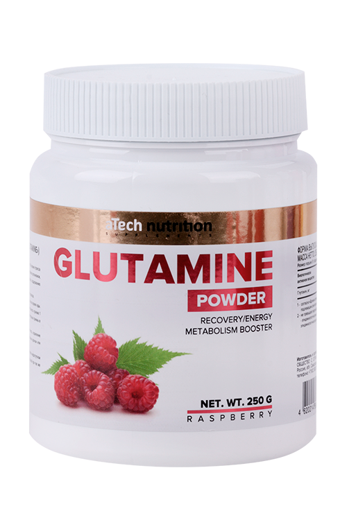 SPORT GLUTAMINE aTech Nutrition малина, 250 г, порошок