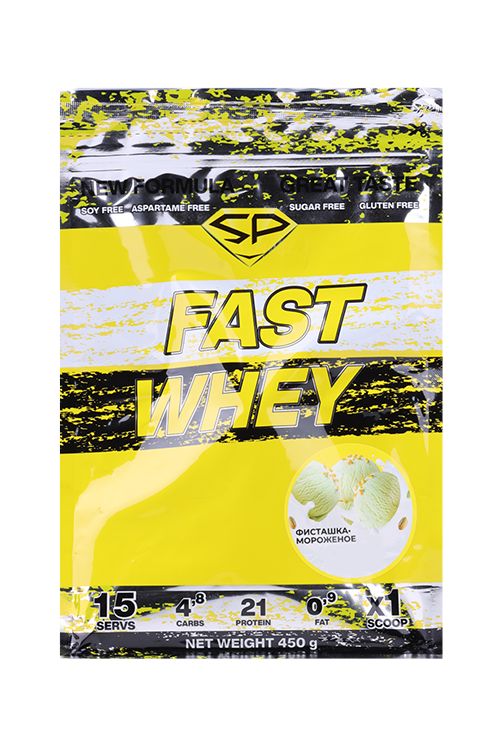 Протеин STEELPOWER FAST WHEY сывороточный фисташка/мороженое, 450 г