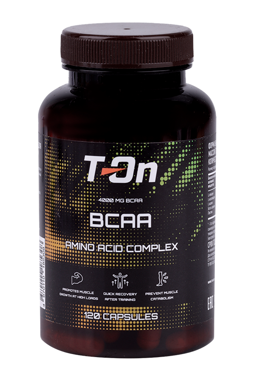 Аминокислотный Комплекс ВСАА T-On, 720 мг, 120 шт, капсулы