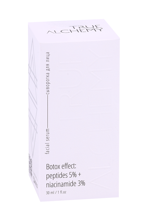 

Сыворотка TRUE ALCHEMY Botox effect Peptides 5%+Niacinamide 3% д/лица, 30 мл